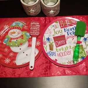 Holiday Christmas Cookie Serving Trays & Spatulas